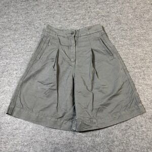 You Must Create YMC Shorts XS Chambray Long Pleated Cotton Linen Blend Indie Y2K